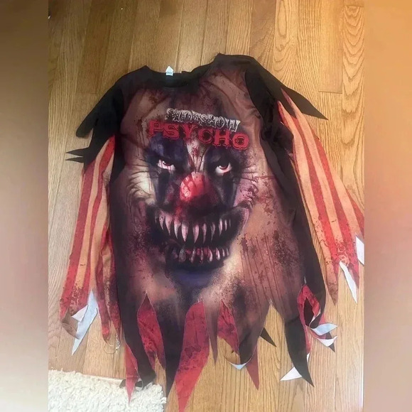 Psycho clown mask and  costume - Picture 1 of 5